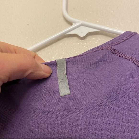 Nike purple lavender stretchy racer running dri fit compression fitted t shirt M - Picture 8 of 9